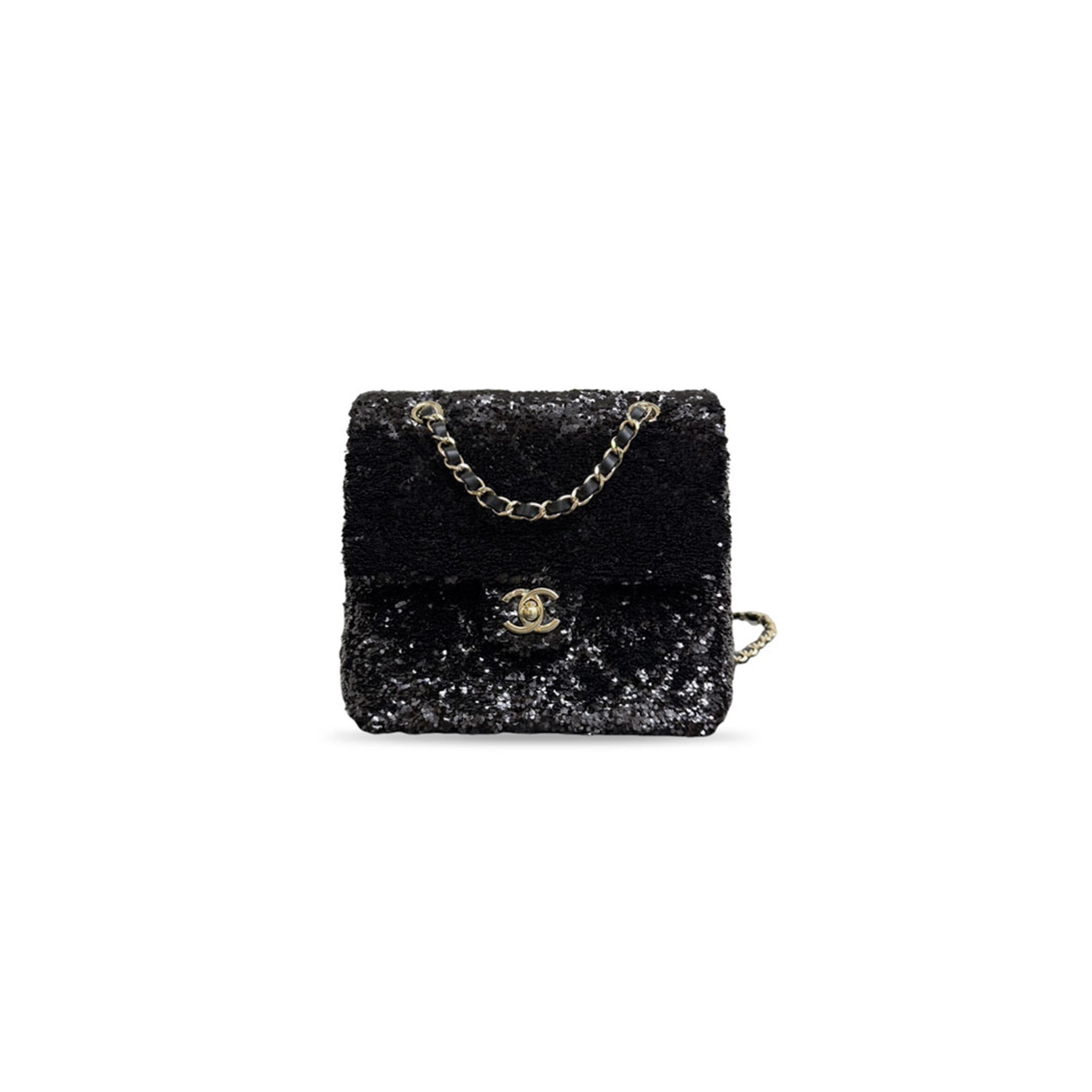 CHANEL SEQUIN BACKPACK (19*19*5.5cm)